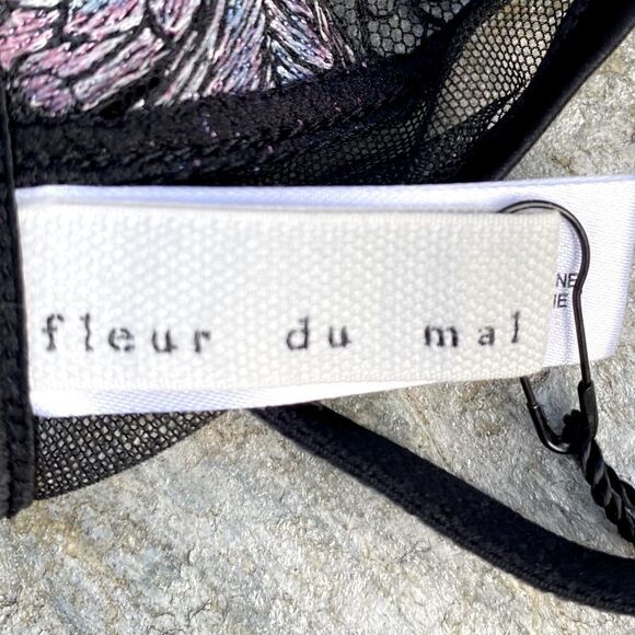 Fleur du Mal Black Butterfly Garter Belt. Size Small (2). New with Tag (NWT)! - Picture 13 of 16